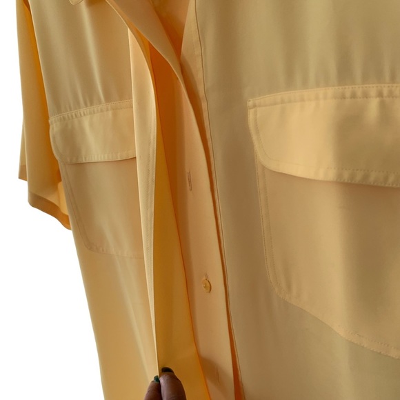 Vintage Cleo Blouse Women’s Size 12 Yellow Button Up Retro 2000s Classic - Picture 3 of 10